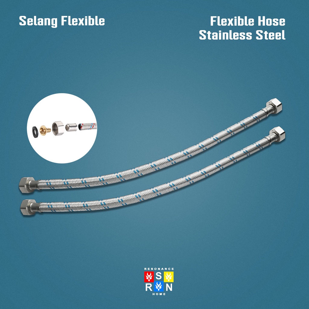 Selang Anyam Fleksibel 40cm / Flexible Hose Closet Wastafel Resonance Home