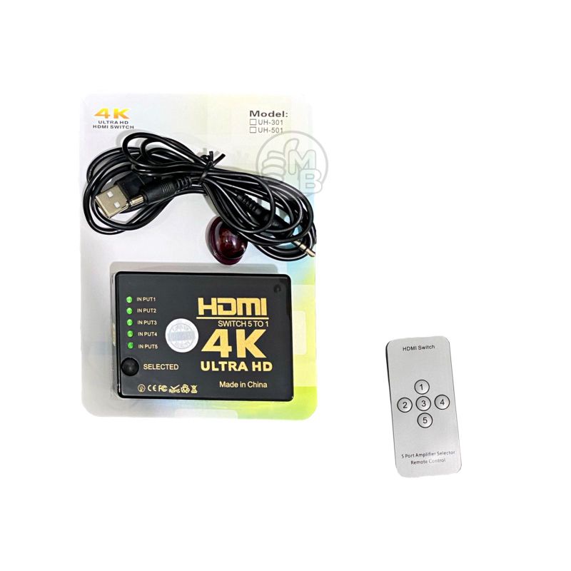 HDMI Switch 5Port With IR Plus Remote 501