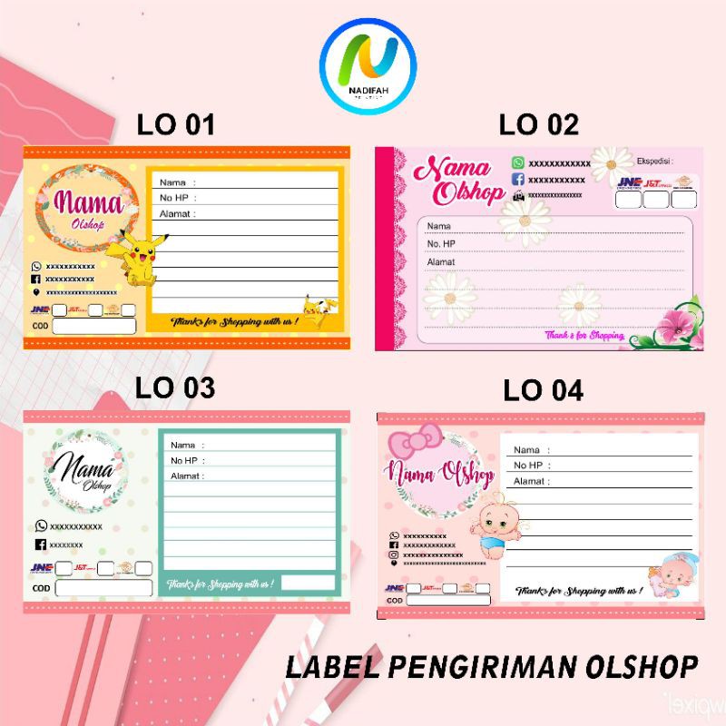 

Label pengiriman olshop custom