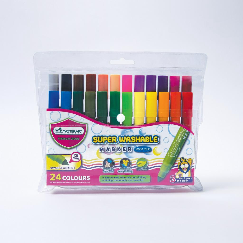 

[Master Art] Super Washable Marker Premium Grade 24 Colour For Kids (Untuk Anak)