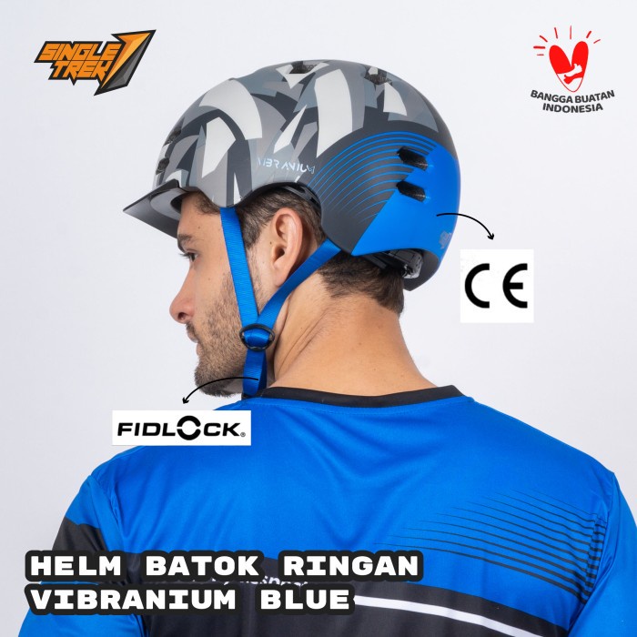 Helm Sepeda Singletrek1 CitiBike Teringan no.1 di DUNIA HBR Vibra Blue