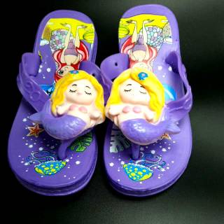  Sandal  Jepit Frozen  Ariel Putri Duyung boneka berbunyi 