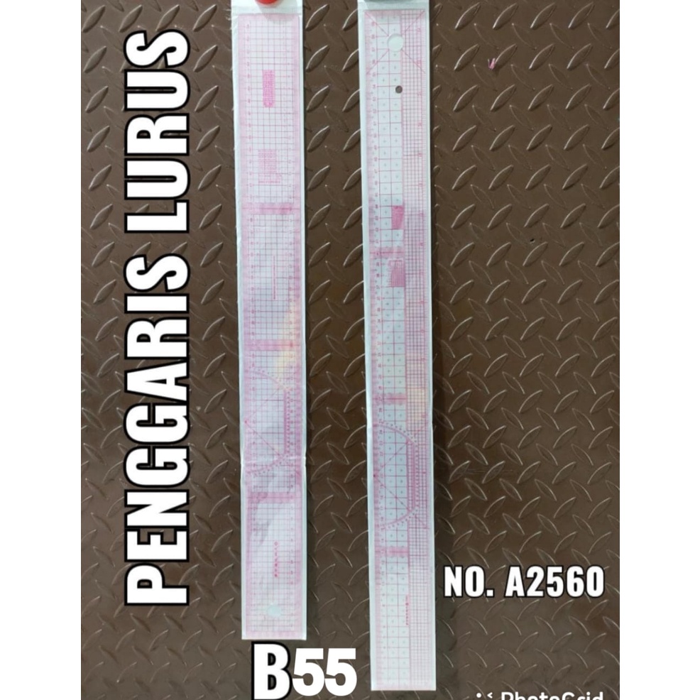 

PENGGARIS POLA JAHIT B-55 45CM QUILTING RULER METRIC