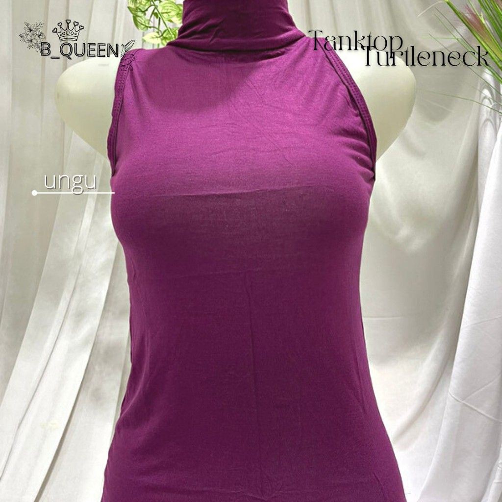 Tanktop Turtle Neck / Atasan wanita ABG / Dalaman Muslimah Murah Grosir-ungu