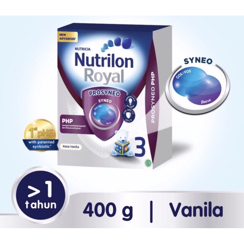 Nutrilon royal prosyneo 3 400 gram ( nutrisi lengkap bayi 1 tahun keatas )