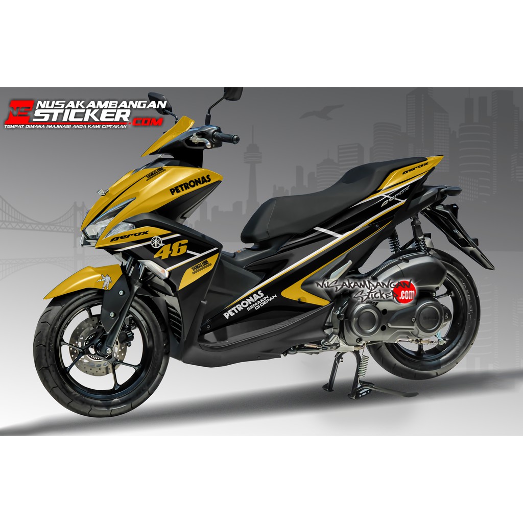 DEcal Stiker aerox - 46 PETRONAS KUNING