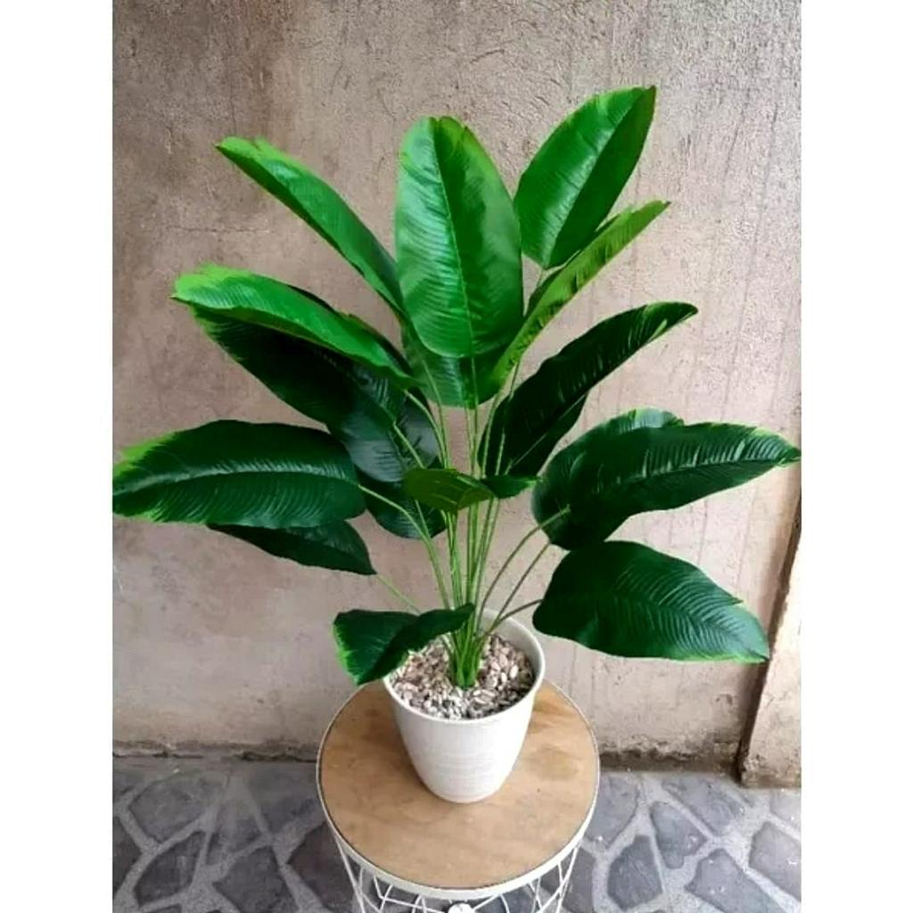 (SET POHON PISANG + POT) DAUN PISANG ARTIFICIAL IMPORT SET DENGAN POT IMPOR MURAH HOME DEKORASI POHON PISANG TANAMAN HIAS TANAMAN PLASTIK POHON HIASAN RUANGAN