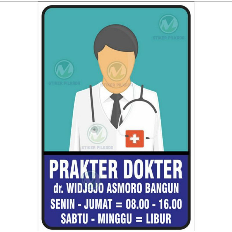 

STIKER VINYL PRAKTEK DOKTER 31x46CM