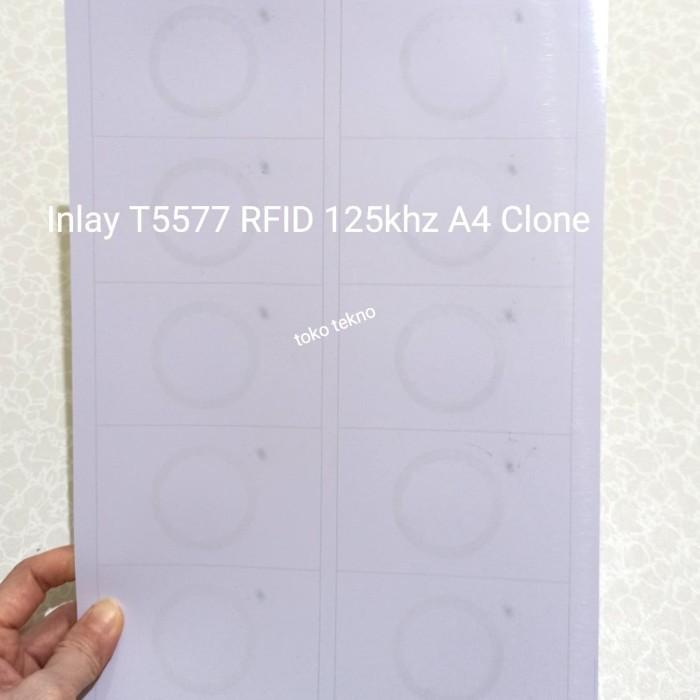 

RFID | Inlay T5577 Rfid 125Khz A4 PVC Rewritable | T5577 Inlay Temic A4 Clone Baru Berkualitas