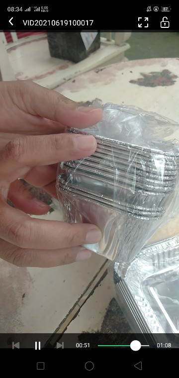 Alumuniumfoil Bx0350/wadah Makanan Panggang