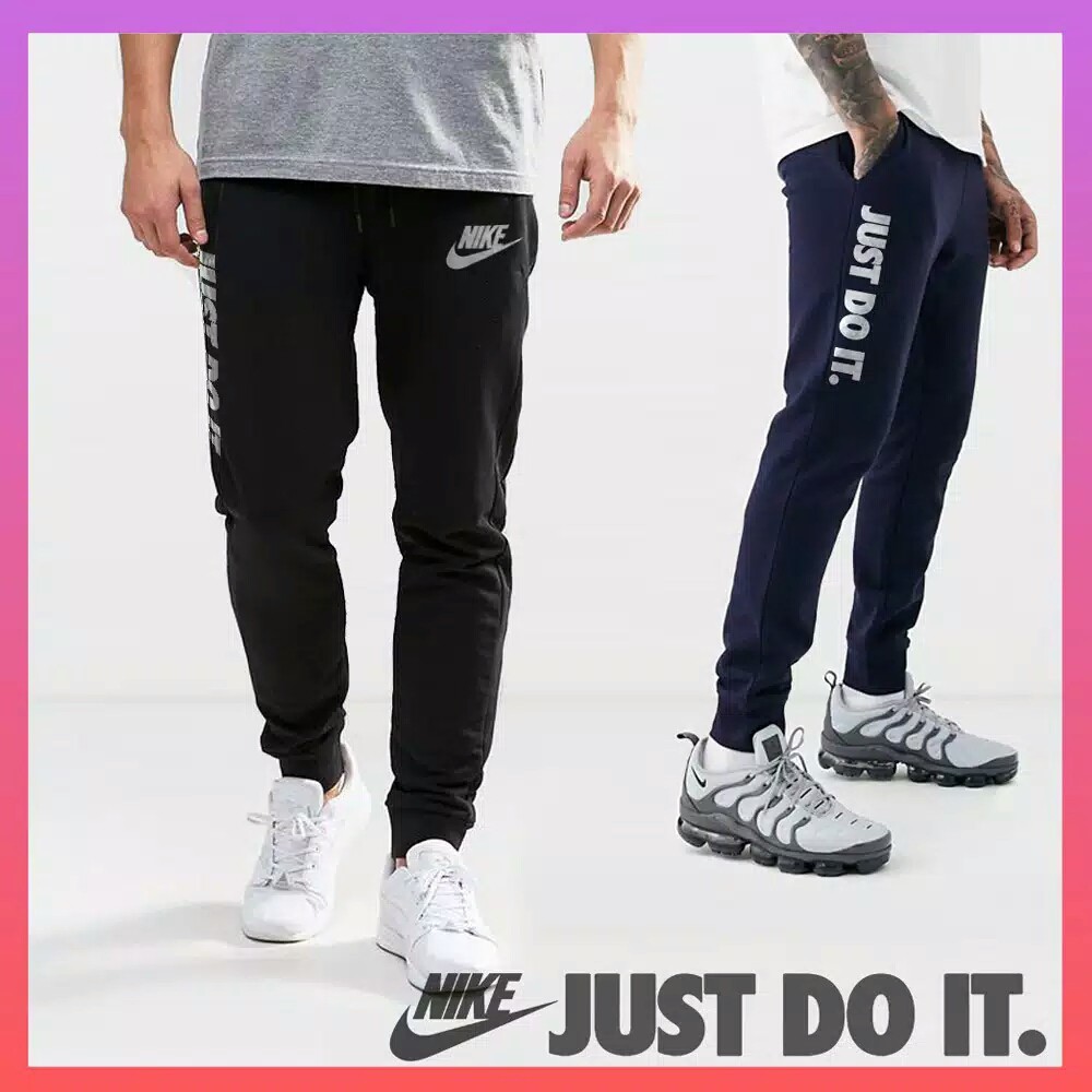 Celana Jogger Pants Sport Olahraga Training Lari Jogging Gym Panjang Pria NIKE JUST DO IT big size
