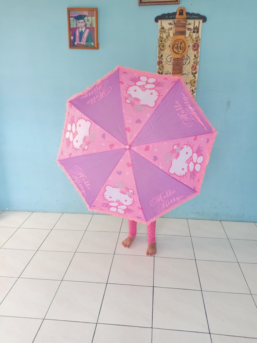 Promo Payung Anak Karakter Hello Kitty Pink
