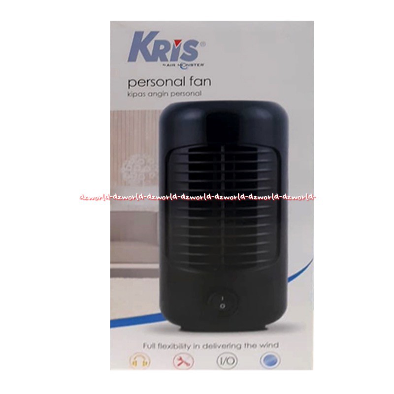 Kris Air Monster 20cm Desk Fan Table Black Kipas Angin Meja Kecil Model Oval Krisbow Airmonster