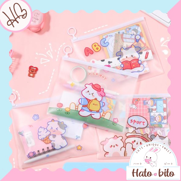 

Zipperbag tempat pensil cute cow sapi lucu HB1151