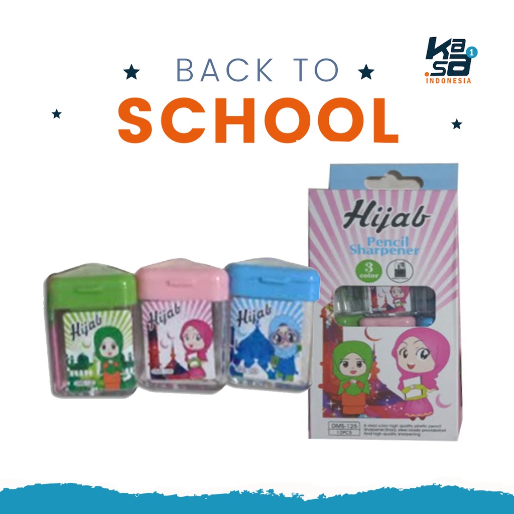 

1 PCS Rautan Pensil Hijab / Peraut Lucu Segitiga Sekolah MI / Madrasah
