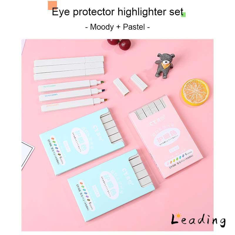 

COD multicolor pena stabilo siswa 6PCS/set Stabilo / highlighter pastel 6 colors warna-Le