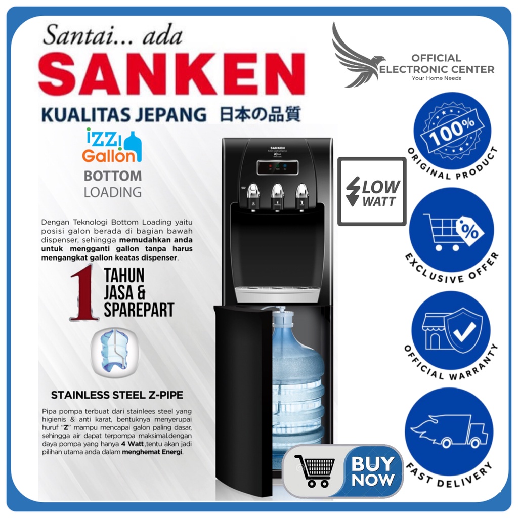 Jual Sanken Dispenser Galon Bawah Hwd C523ic C523ic Digital Ic Cool Low Watt Bottom Loading 6163