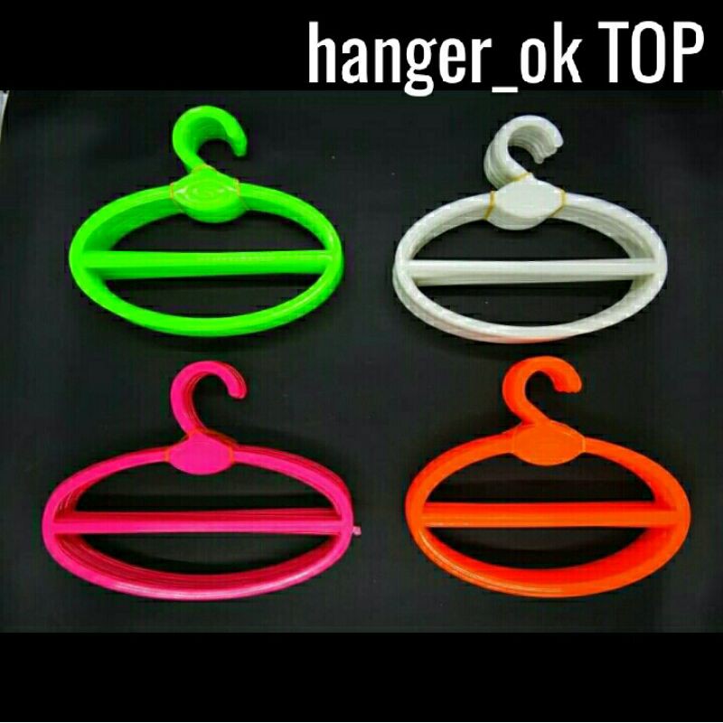 Hanger Hijab Oval Bulat - Gantungan Jilbab ( 6 pcs )