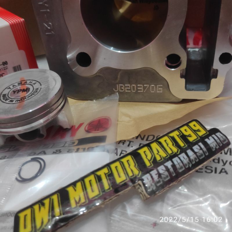 1 SET BLOK SEHER DAN PISTON FREGGO MIO M3 S SOUL GT 125 FINO 125 ORIGINAL