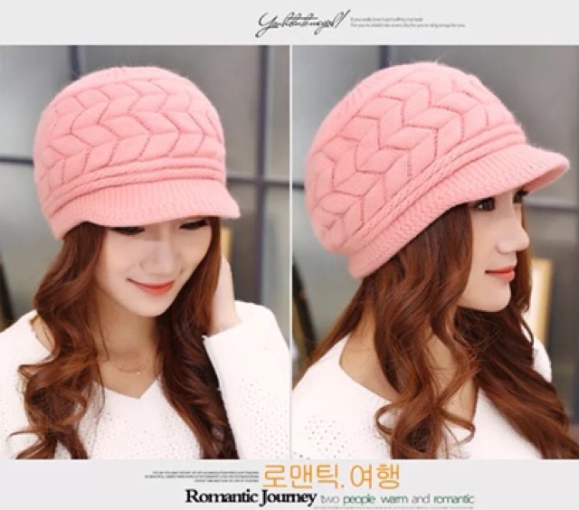 IMPORT Hat Fur Cap Topi Rajut Bulu Wool Winter Musim Dingin