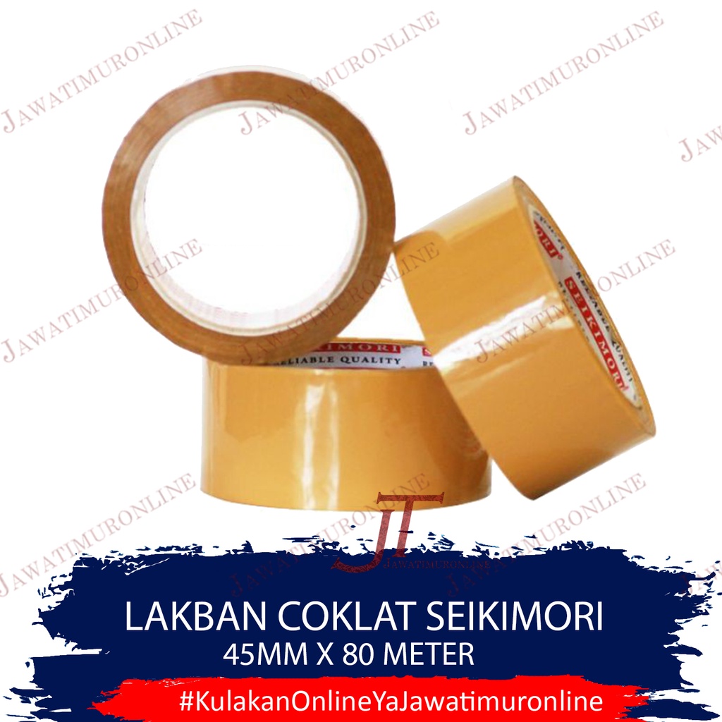 Lakban Tipis / Platban Tipis SEIKIMORI Coklat