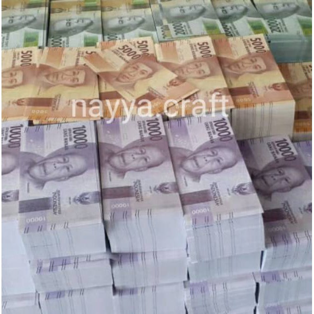 Uang mainan accesories bahan mahar scrapbook bahan craft uang replika mainan anak DIY /10 Lembar