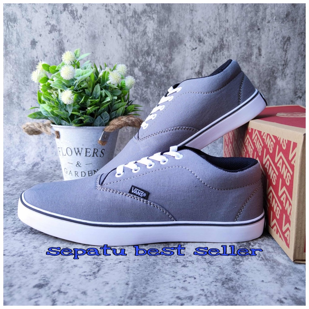 Siap Kirim Sepatu Sekolah Vans Era Authentic California Abu Abu Pria Wanita COD