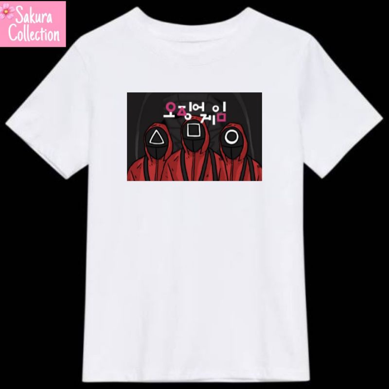 kaos baju SQUID GAME t-shirt Netflix Drakor K-drama pakaian drama Korea  vintage bootleg