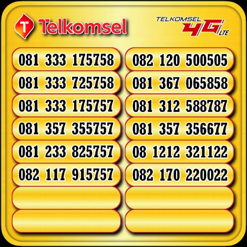 KARTU PERDANA SIMPATI CANTIK 5758