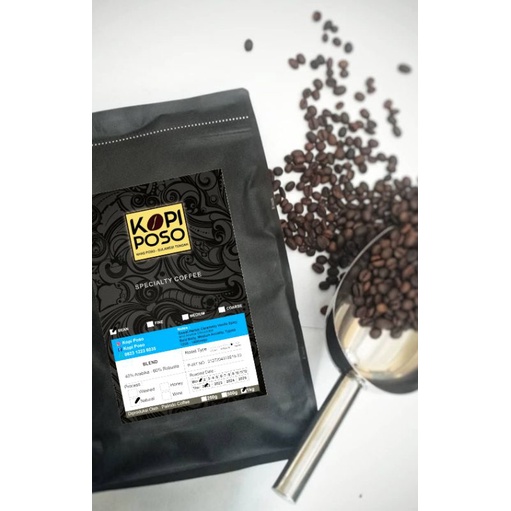 

Kopi Poso Roastbean Blend Robusta 60% & Arabica 40%