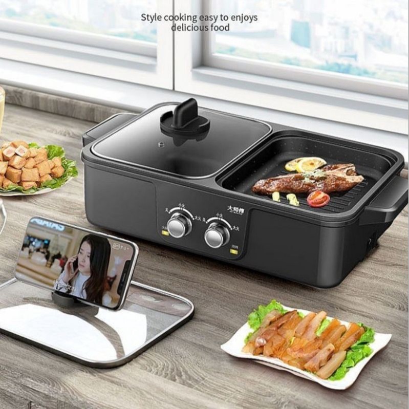 Electric Grill Shabu IL116D - Grill Panggang &amp; Rebus IDEALIFE IL-116D