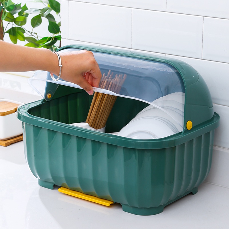 Rak Pengering Piring Dapur Plastik Tempat Penyimpanan Alat Makan RD027S