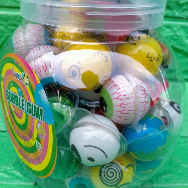 

TREN MASA KINI 10 Pcs PERMEN VIRAL BUBBLE GUM BABEL GUM MOTIF PLANET BUMI MATA BOLA SMILE#