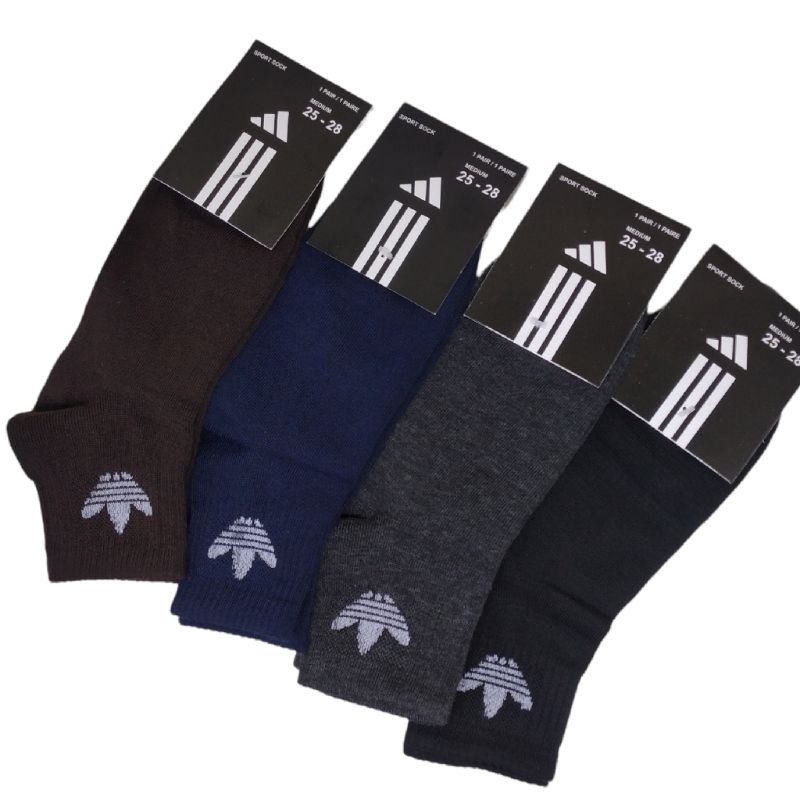 TOKO KL | Kaos kaki Sport logo ( AD!DAS) Kwalitas premium kaos kaki olahraga pendek pria wanita dewasa bahan katun lembut