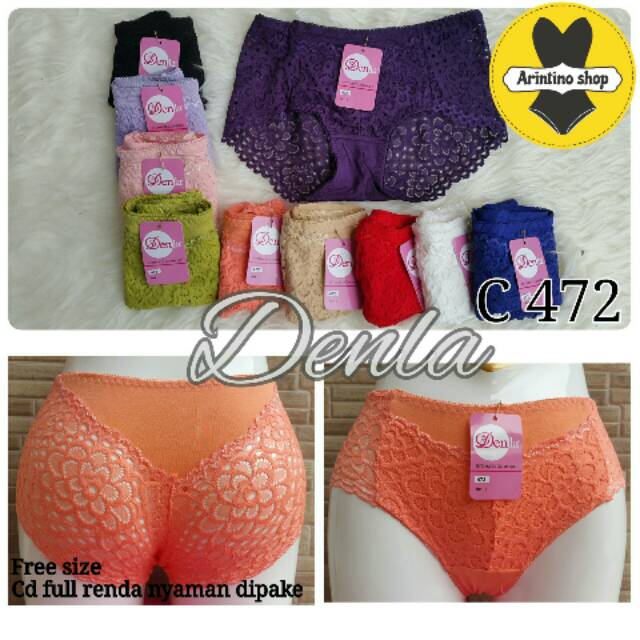 CD Wanita Tally 472 Renda Brukat Transparan Cd Cewek CD Wanita Tally 472 Renda Brukat Transparan Cd Cewek