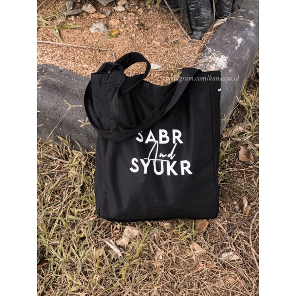 Sabr and Syukr | Lana Bag | Totebag Katun Drill(Twill) | Totebag Kajian | Totebag Dakwah