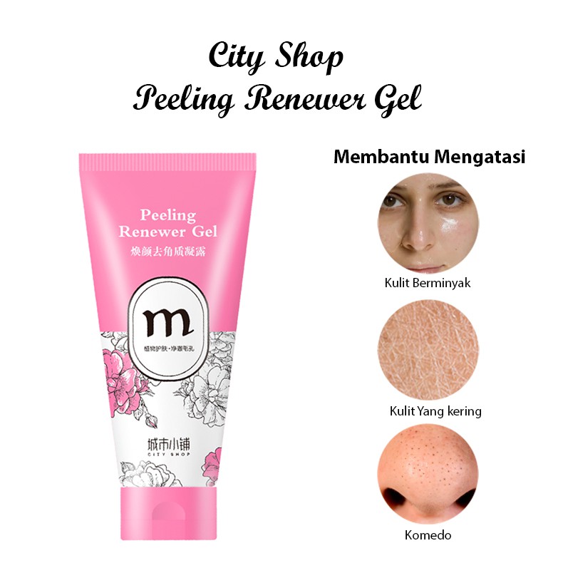 CITY SHOP Peeling Renewer Gel Peeling Wajah  Ampuh Menghilangkan Komedo dan sel kulit mati