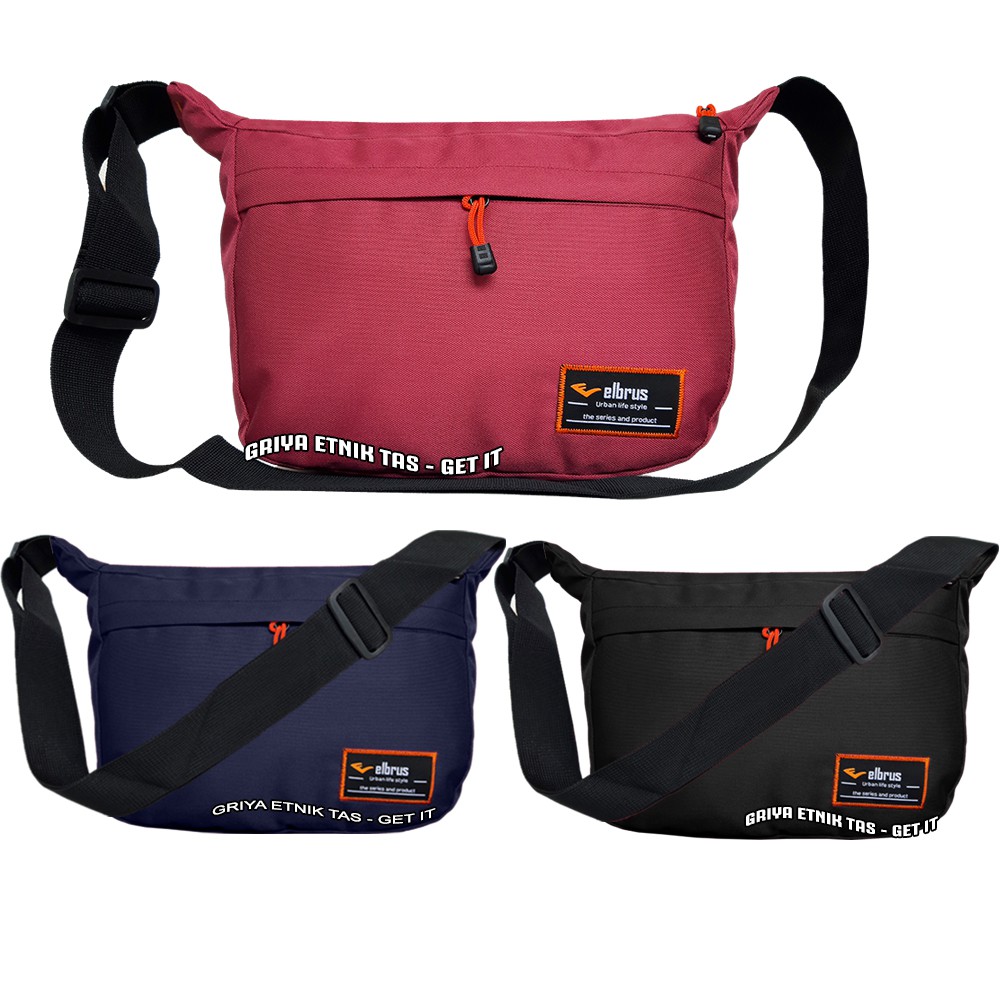 Tas Selempang Pria Sekolah Polos Slempang Soren Cowo Elbrus