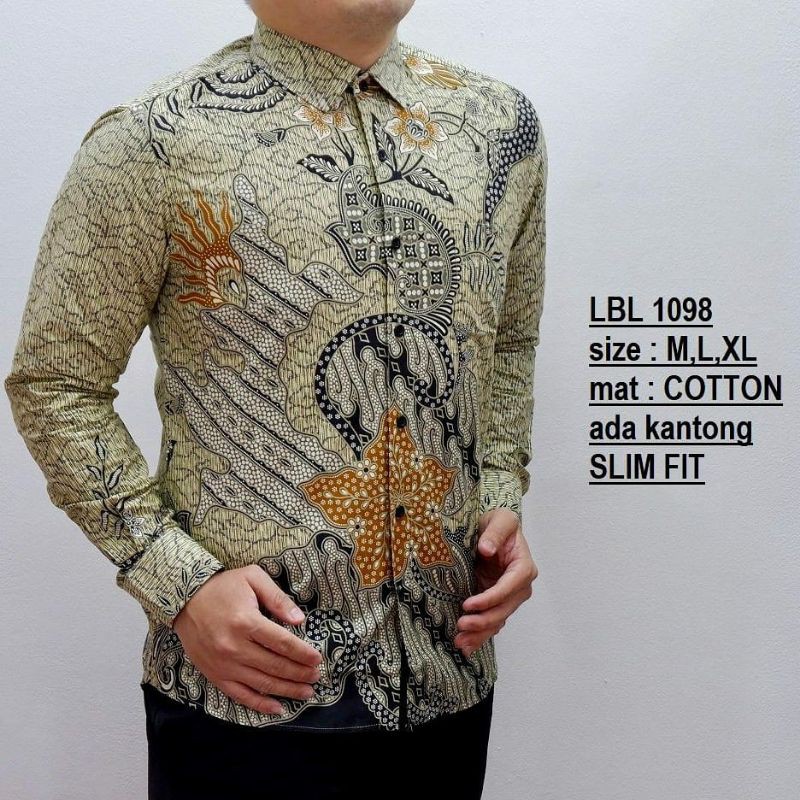 BAJU BATIK SLIMFIT COWOK KEREN