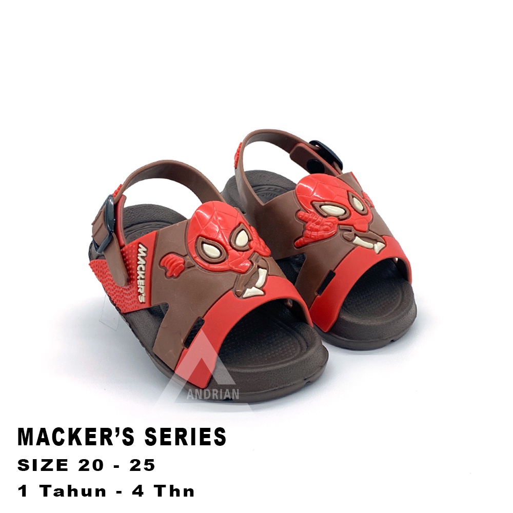 Andrian Sandal Anak Laki-laki Model Tali Belakang Spider Mackers's