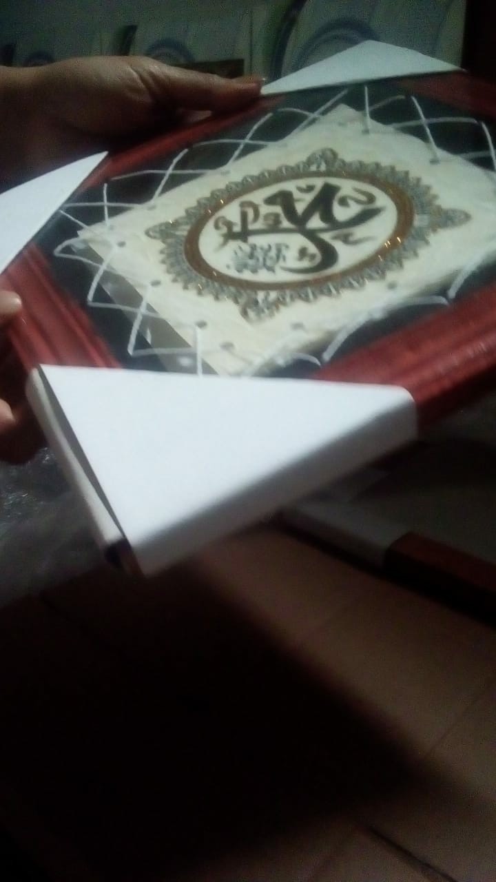 Hiasan Dinding Kaligrafi Motif Kitab Suci Pajangan Dinding Ruang Tamu Decor Walpaper Kamar Wall Gird