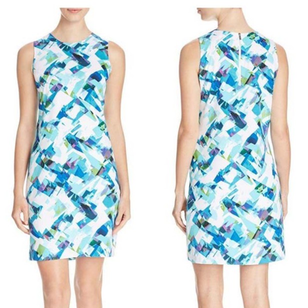 CalvinKlein Sleeveless Printed Dress