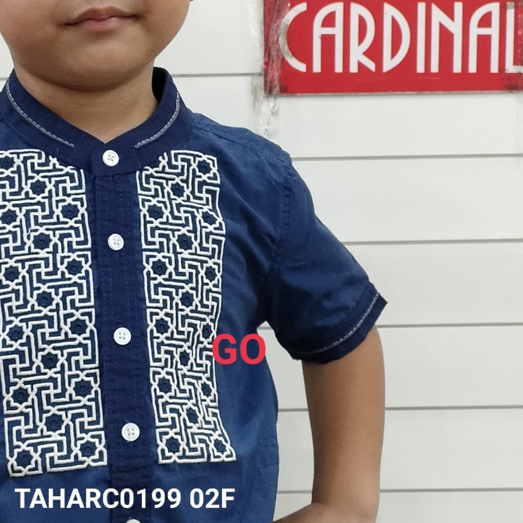 gof PG CARDINAL KIDS KEMEJA KOKO Anak Cowok Baju Muslim Pendek Pakaian Atasan Taqwa Anak Laki Laki