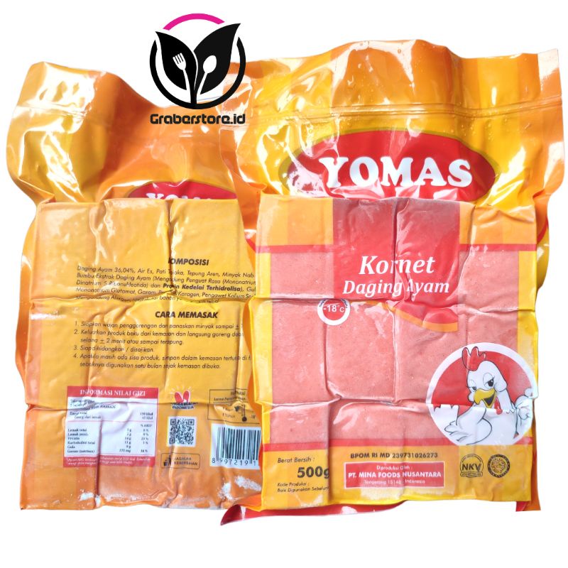 

Yomas Kornet Ayam 500gr / Kornet Ayam Frozen Food