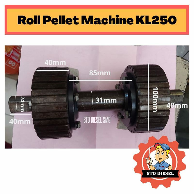 Roll Pellet Machine Mesin Pelet KL 250 KL250