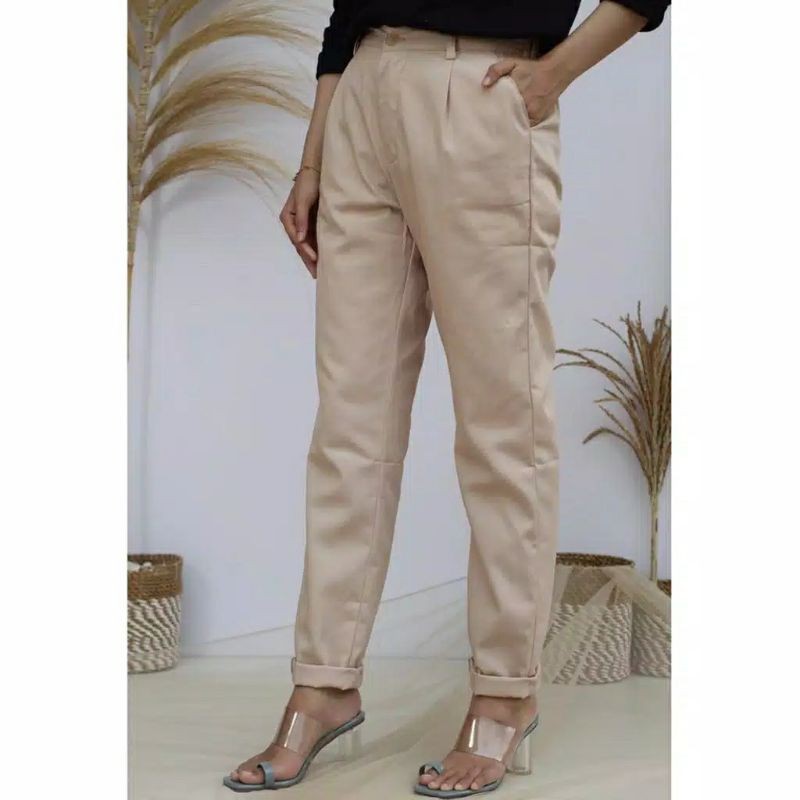 BAGGY PANTS PREMIUM AMERICAN DRILL CELANA PANJANG WANITA CELANA KANTOR KERJA NOT KULOT