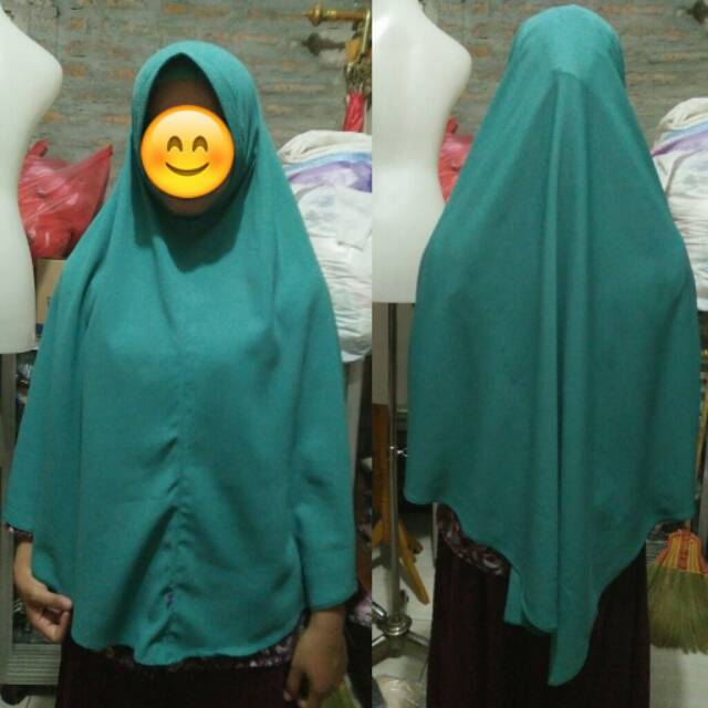 Khimar ROSE CREP PREMIUM // Jilbab Syar'i Instan Premium Super Jumbo XXL Lancip // Kerudung Wanita