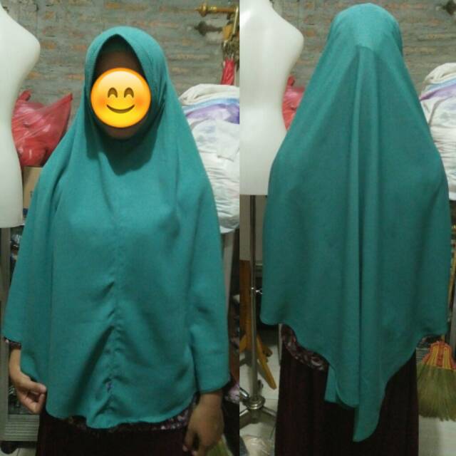 Khimar ROSE CREP PREMIUM // Jilbab Syar'i Instan Premium Super Jumbo XXL Lancip // Kerudung Wanita