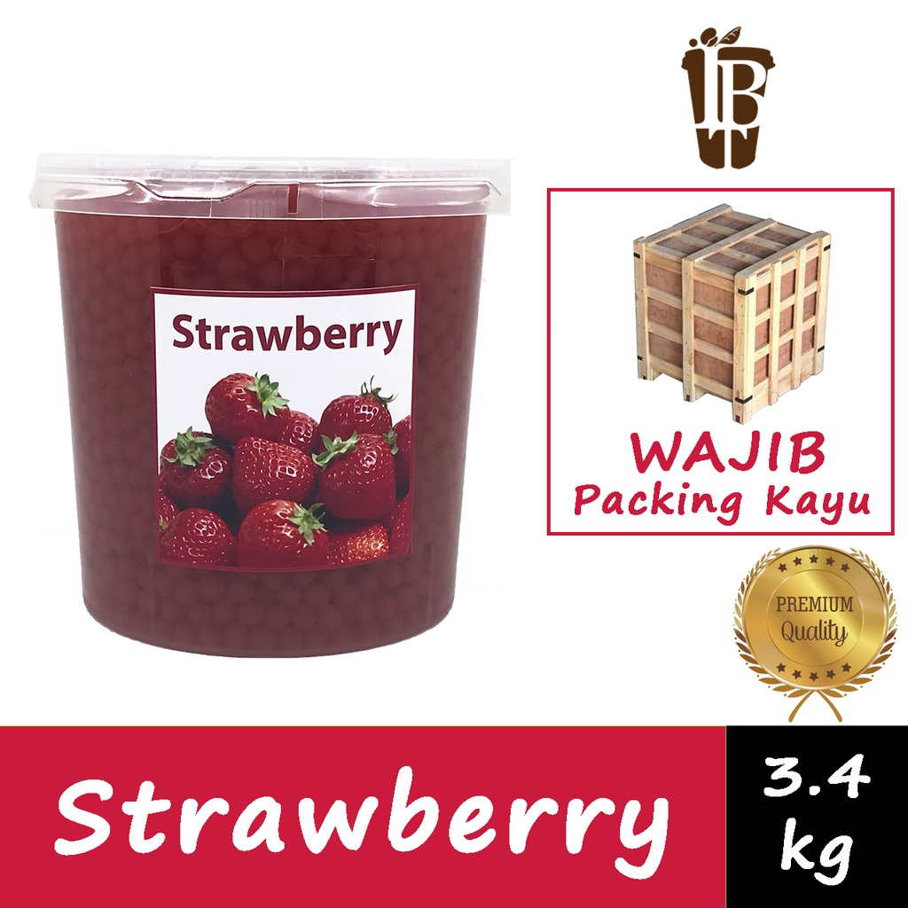 

Popping Boba Strawberry Topping Minuman Bubble Stroberi Impor Taiwan