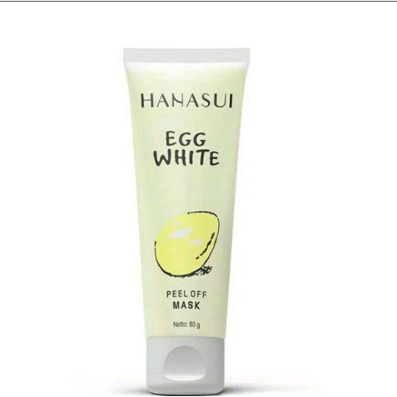 Masker Hanasui Pemutih Kulit Wajah Muka 80gr Peel of Mask Egg Putih Telur Original Asli Murah Termur